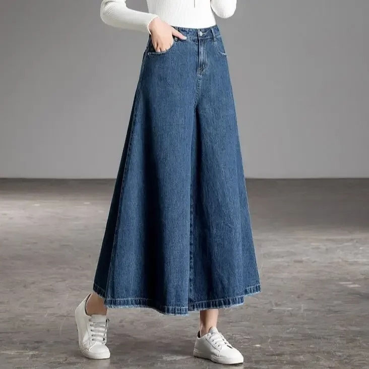 Thumbnail: Wide Leg Jeans Women New Korean Dongdaemun 2024  High Waist Baggy Mom Jeans Str