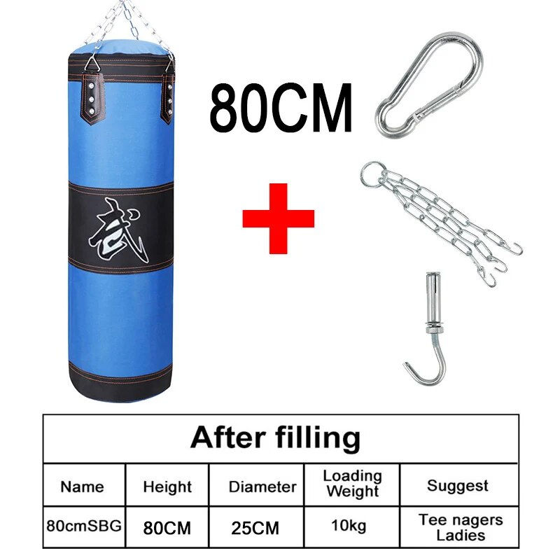 Thumbnail: Punch Sandbag Durable Hanging Hollow Sandbag Boxing Heavy Punch Bag With Metal 