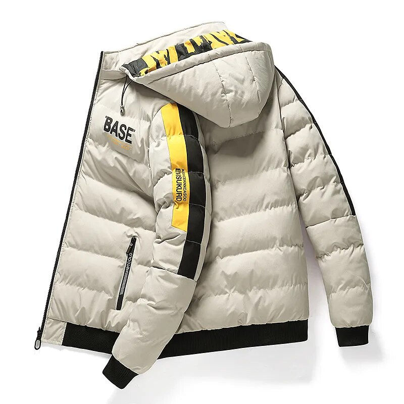 Thumbnail: Men Autumn Winter Cotton Jacket Warm Comfortable Padded Thickened Down Jacket 2