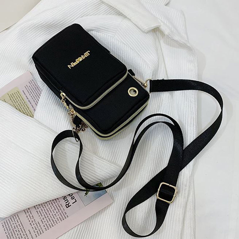 Thumbnail: New Arrival Crossbody Phone Purse Bags For Women Solid Color Waterproof Nylon S
