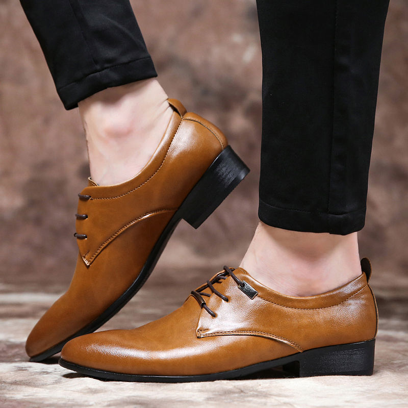Thumbnail: Elegant Genuine Leather Men's Shoes Italian Formal Luxury Brand Fashion Moccasi
