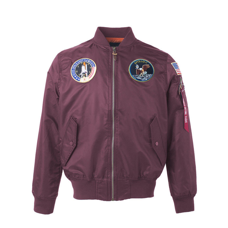 Thumbnail: Autumn Apollo Thin 100th SPACE SHUTTLE MISSION MA1 Bomber Hiphop US Air Force P
