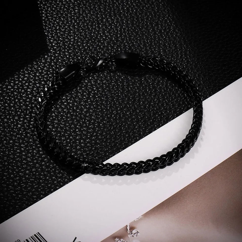 Thumbnail: New Trendy Cuban Chain Bracelet for Men Hip-Hop Metal Bracelets Buckle Chains B