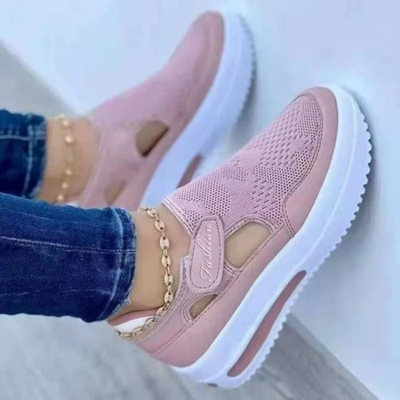 Thumbnail: 2023 Women's Sneakers Platform Casual Breathable Sport Design Vulcanized Shoes