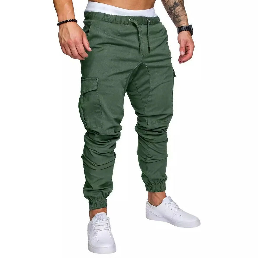 Miniatura: Men's Overalls, Multi-pocket Micro-elastic Sports Casual Fitness Leggings Trous