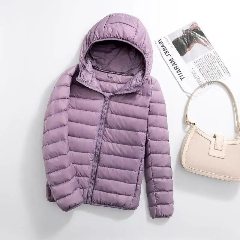 Thumbnail: Plus Size 5xl 6xl 7xl Autumn Winter Women Short Hooded Puffer Jackets 2023 New 
