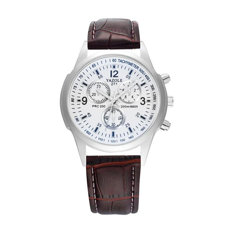 Thumbnail: UTHAI CQ57 Men’s Quartz Wrist Watch Clock Leather Strap Sport Business Casual W