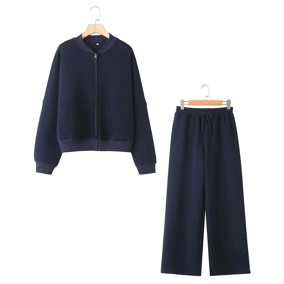Thumbnail: TRAF ZR Zipper Cardigan Sets To Dress Woman Tracksuit Suits Fall Outfits Women 