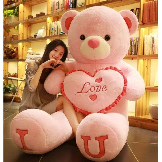 Thumbnail: 80 100cm Big I LOVE YOU Teddy Bear Plush Toys Lovely Stuffed Soft Pillow Doll K