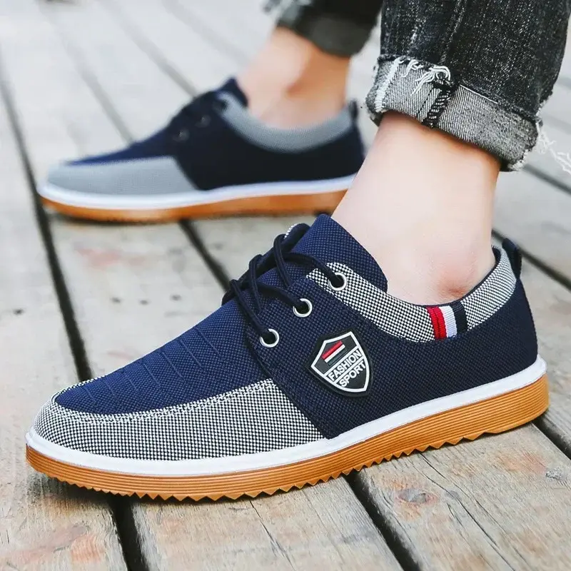Miniatúra: Men's casual shoes Vulcanized Work loafers Mesh Lightweight Man sports shoes Ca