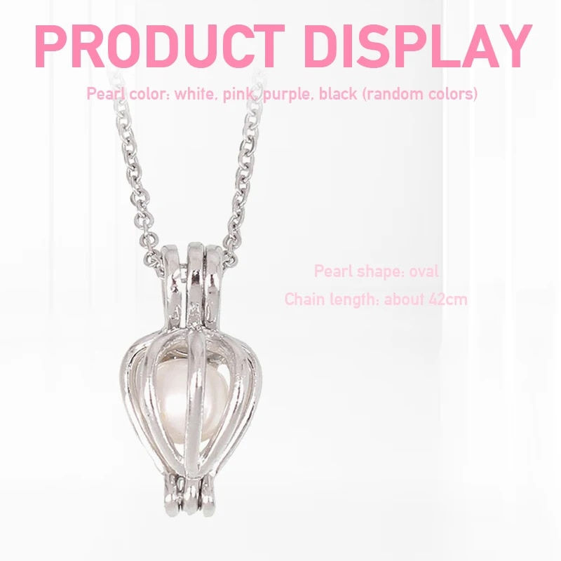 Thumbnail: 5 Pearls Natural Wish Pearl Pendant Necklace Charm Necklace Gift Box Popular Fa