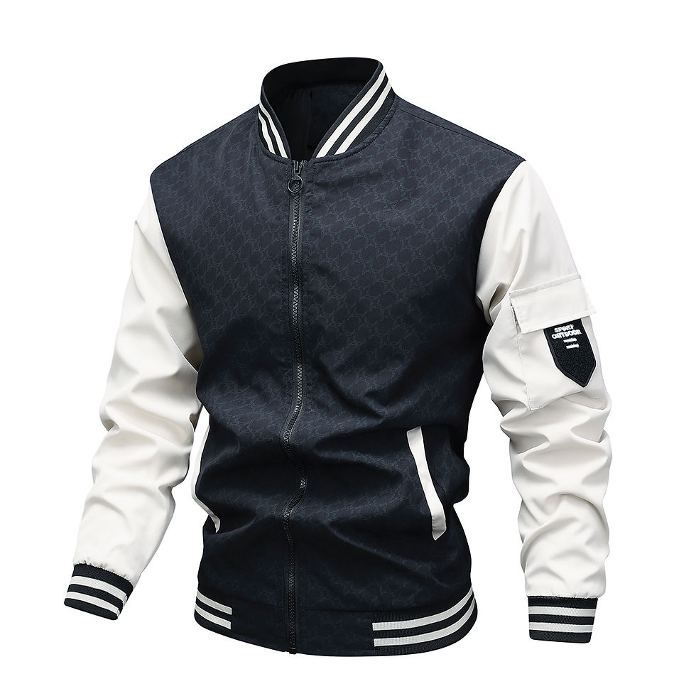 ภาพขนาดย่อ: 2024 New Spring and Autumn Pilot Jacket Men's Floral Fashion Slim Men's Casual 