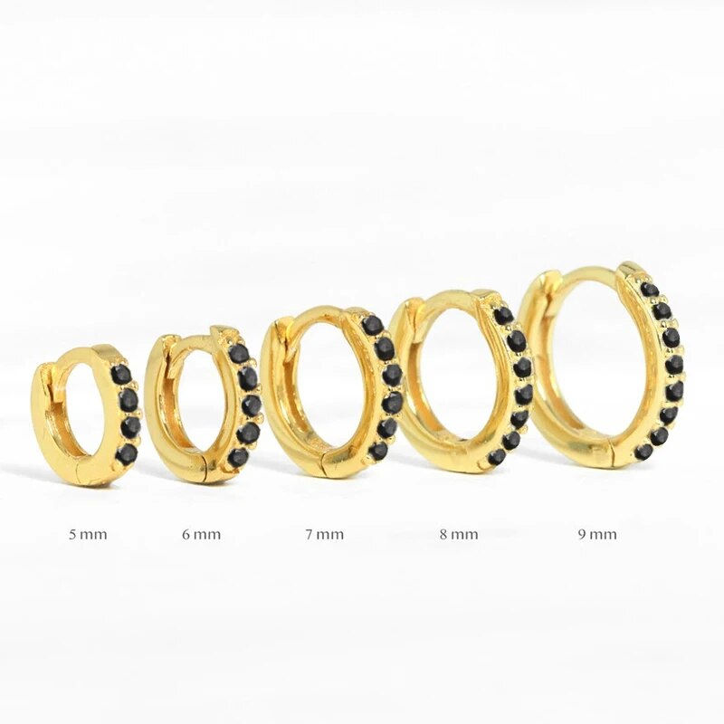 Thumbnail: CANNER Real 925 Sterling Silver Hoop Earrings for Women Round Circle Earring Zi