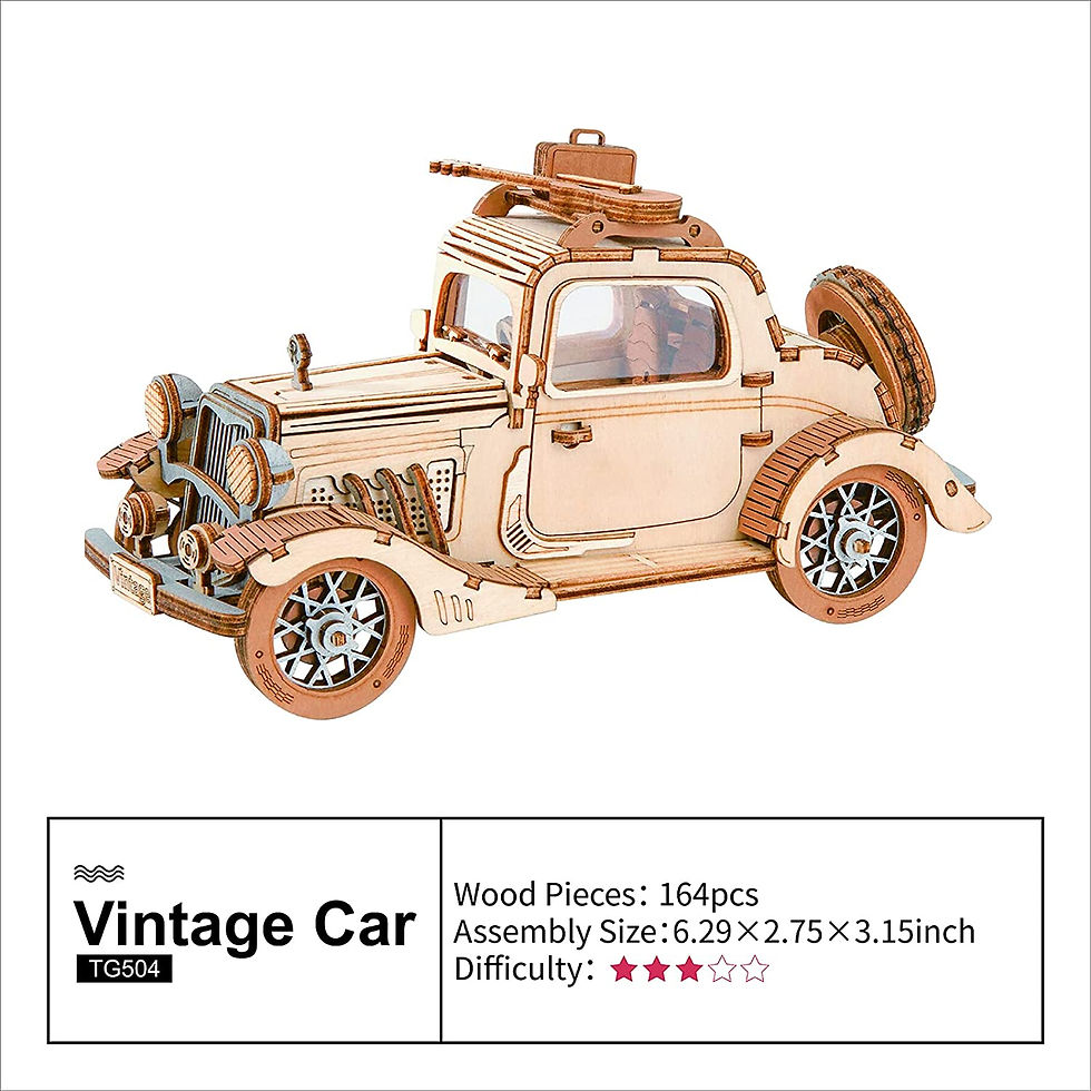 Miniatura: Robotime Rolife Vintage Car Model 3D Wooden Puzzle Toys For Chilidren Kids