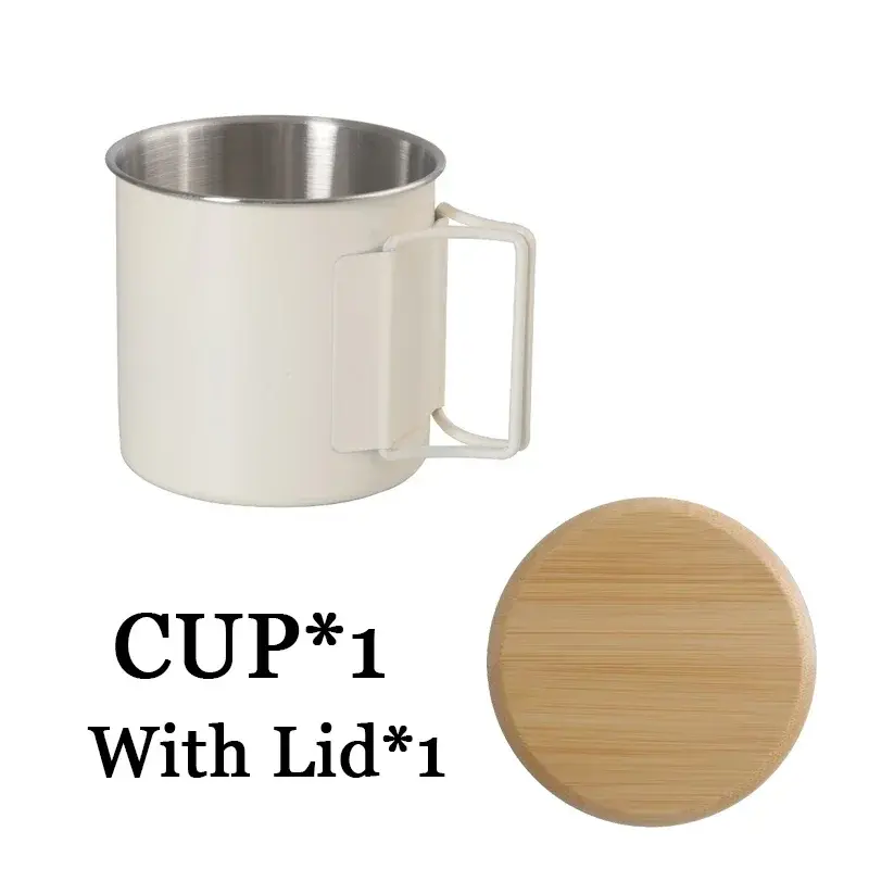 Küçük resim: 330ml 304 Stainless Steel Coffee Cup Outdoor Portability Cold Water Beer Mug Li