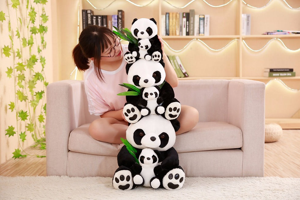 Miniaturebillede: New Plush Panda Toys Cute Stuffed Animal Doll Mother And Son Toy Gift for Child