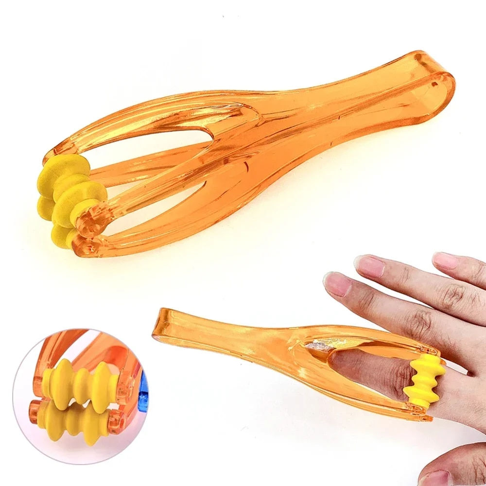1Pcs 2 Rollers Finger Massager Mini Finger Joints Massager With Elastic Handle