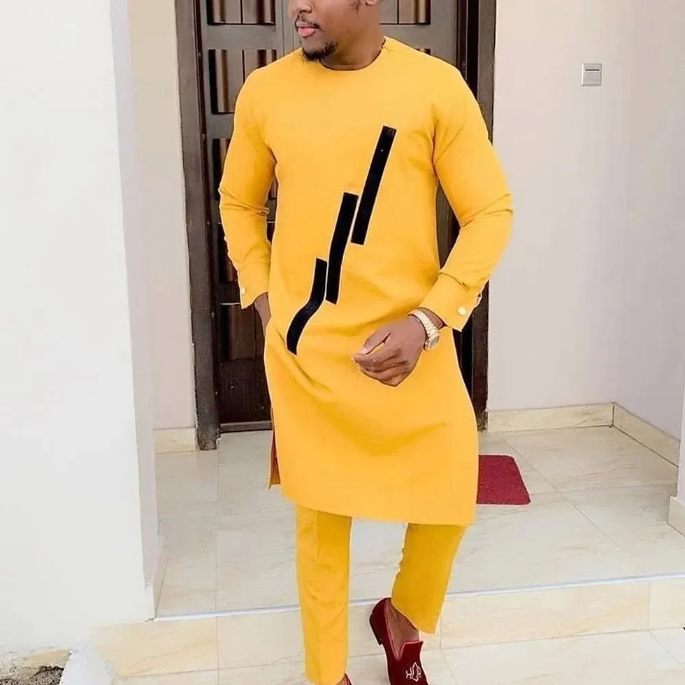 Thumbnail: 2023 African Men Dashiki Long Sleeve 2 Piece Set Traditional Outfit Africa Clot