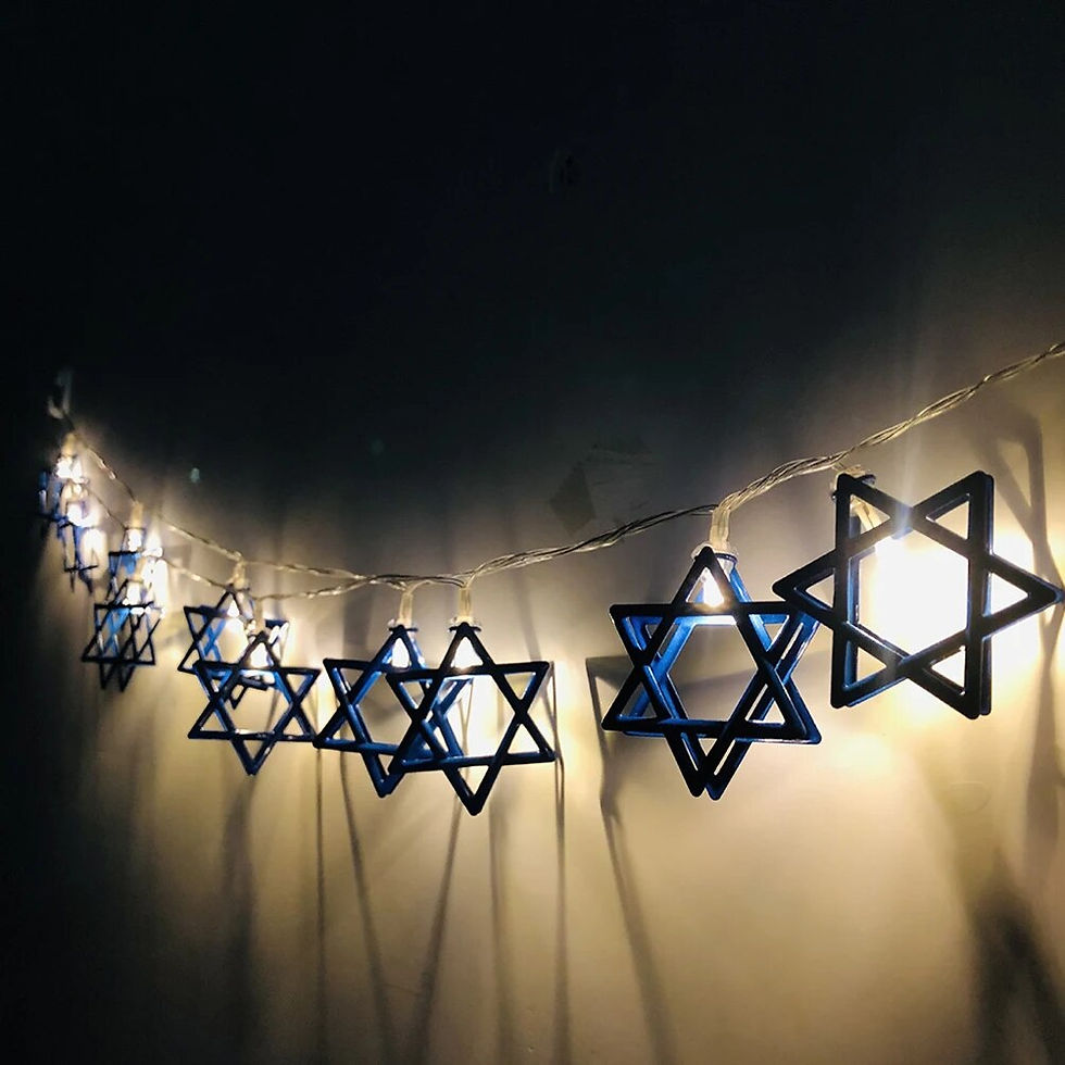 Thumbnail: Holiday Christmas Decoration Hanukkah Party Supplies Light Star David Indoor As