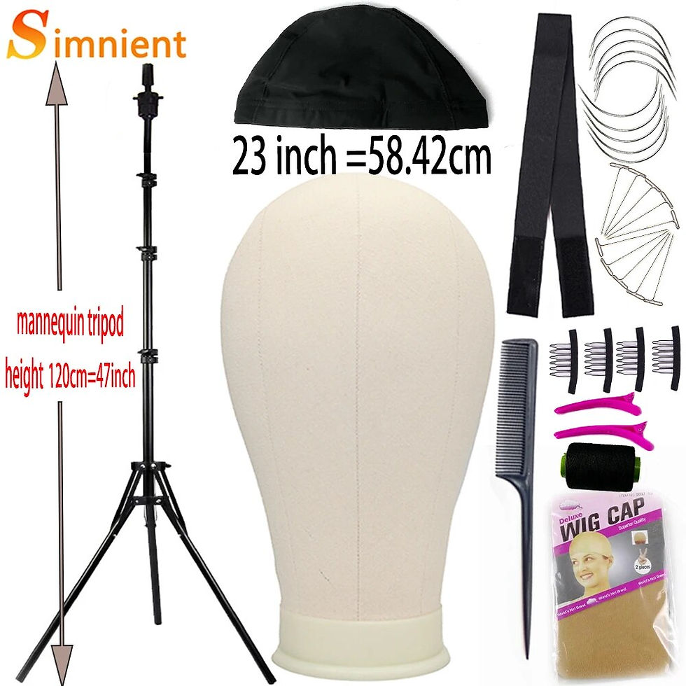 Thumbnail: Training Mannequin Head Canvas Block Head Display Styling Mannequin Manikin Hea