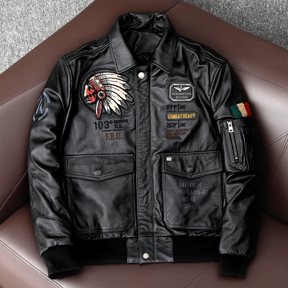 Thumbnail: New Military Jacket Men's Vespa Motorcycle Ma1 Aviator Pilot Air Man Jacket Thi