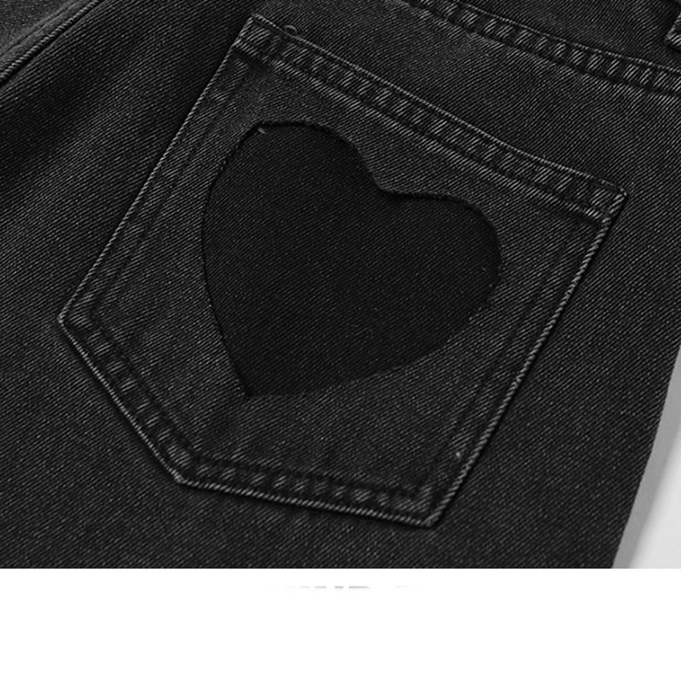 Miniatúra: Gradient Contrasting Smoke Grey Love Jeans