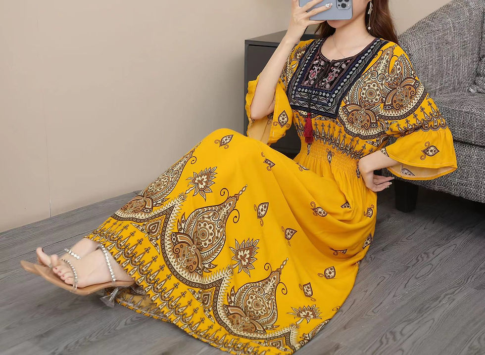 Miniature : THHONE Summer Dress for Women Robe Maxi Long Boho Bohemian Indian Clothes Korea