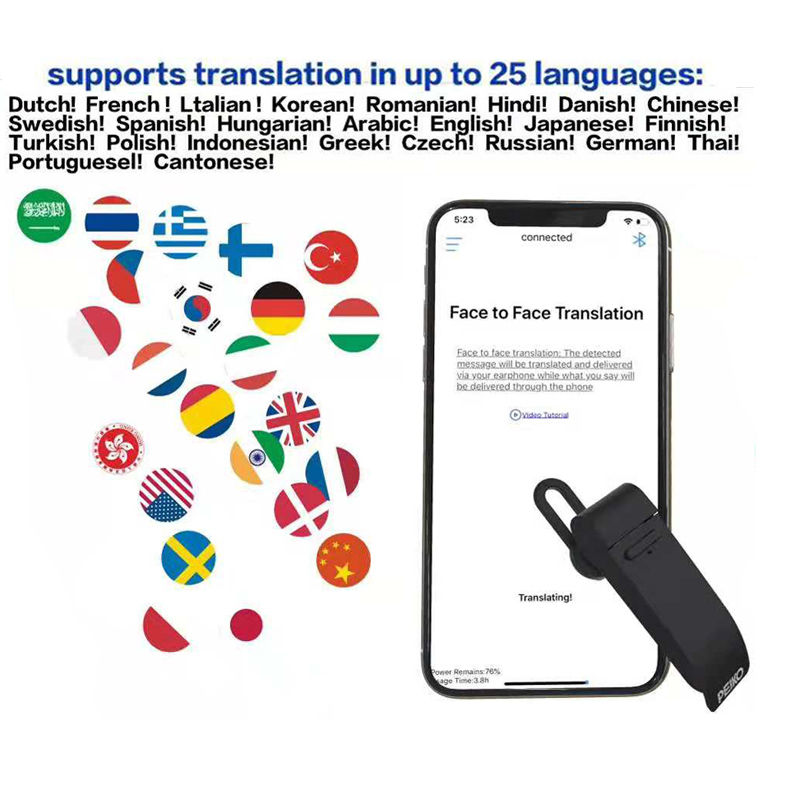 תמונה ממוזערת: Voice translator Peiko 25 Languages Intelligent Wireless Bluetooth Translated E