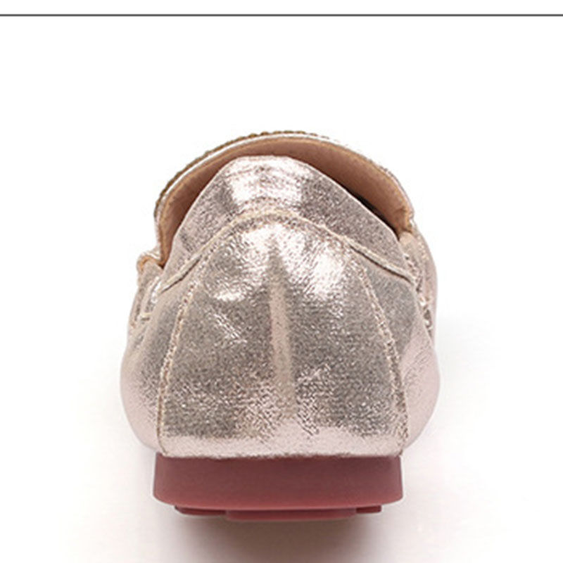 ภาพขนาดย่อ: Woman Elegant Round Toe Cute Bling Rhinestone Flats Female Versatile Ballerina