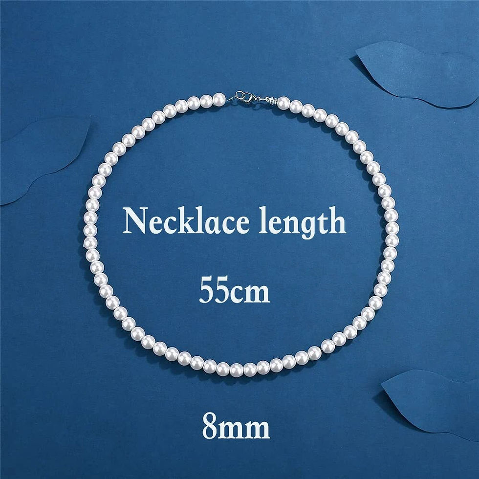 Thumbnail: High-End Simple Alloy Beads Pearl Necklace Man Choker Jewelry for Woman Accesso