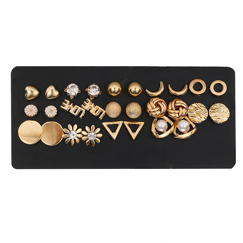 Thumbnail: FNIO Women's Earrings Set Pearl Earrings For Women Bohemian Fashion Jewelry 202