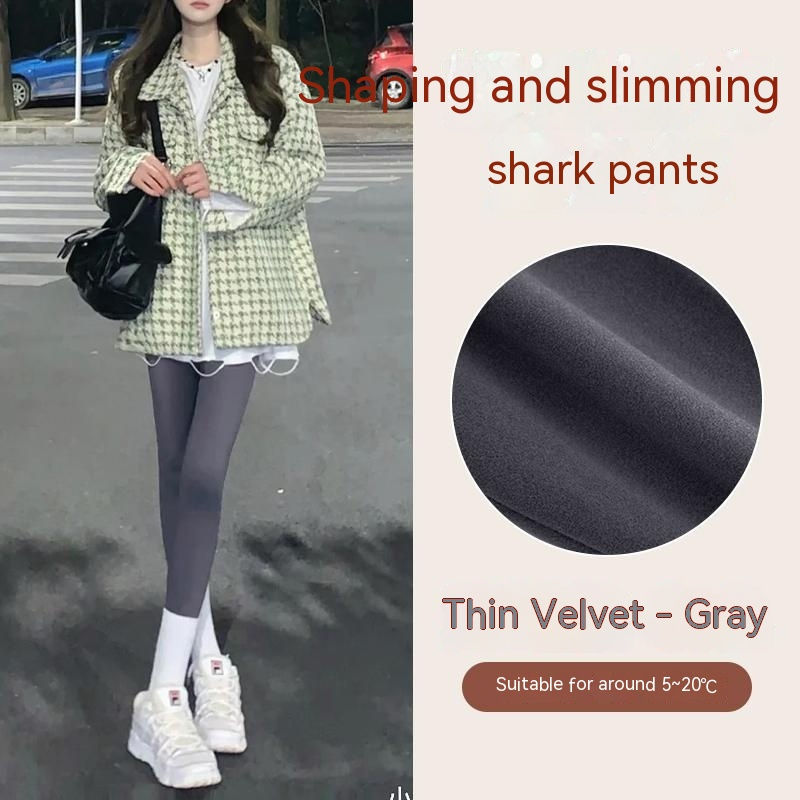 Miniatura: Cloud Feeling Thin Velvet Shark Pants Autumn And Winter Fleece-lined Thick Legg