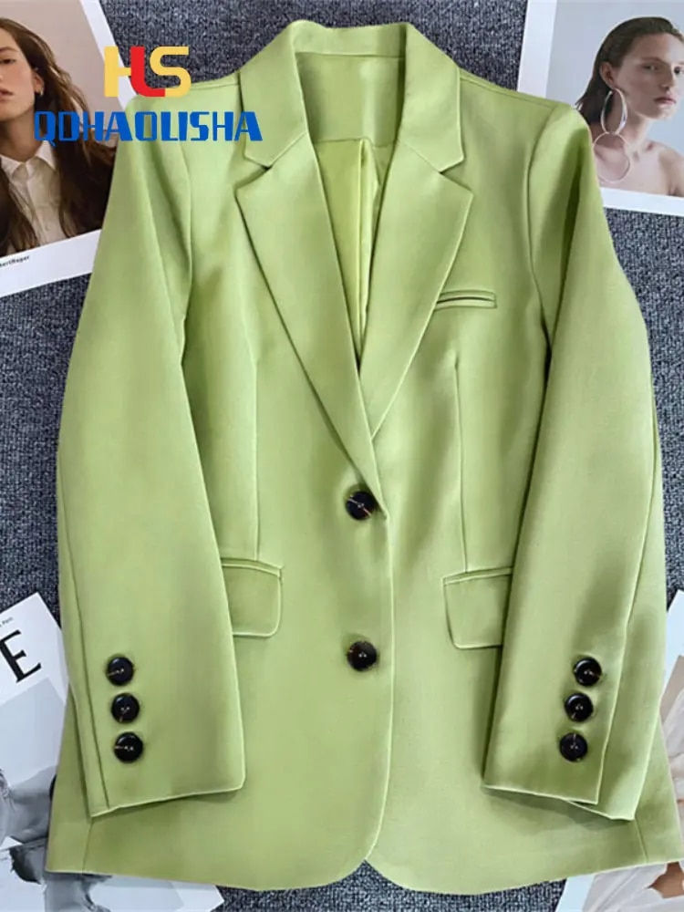 الصورة المصغرة: Women's Jacket New in Korean Fashion Small Suit Top Brown Suit Coat Clothes Loo