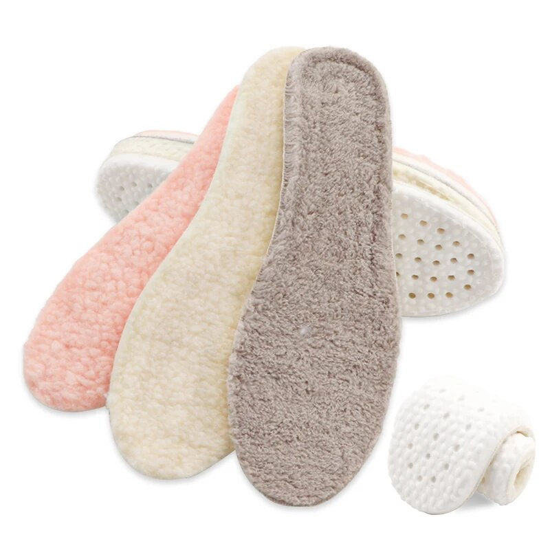 Thumbnail: 1Pair Wool Insoles Winter Warm Shoes Insole Men Wonen Sneakers Boots Shock abso