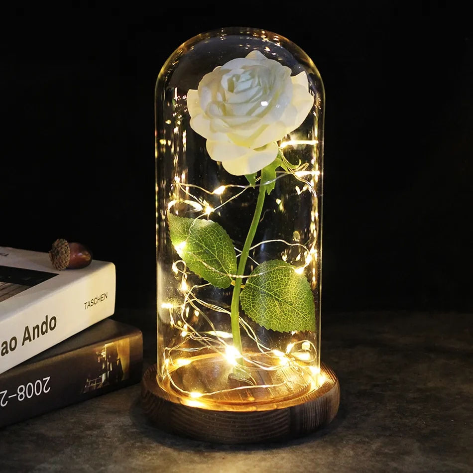 Miniaturebillede: Drop shipping Galaxy Rose Artificial Flowers Beauty and the Beast Rose Wedding 