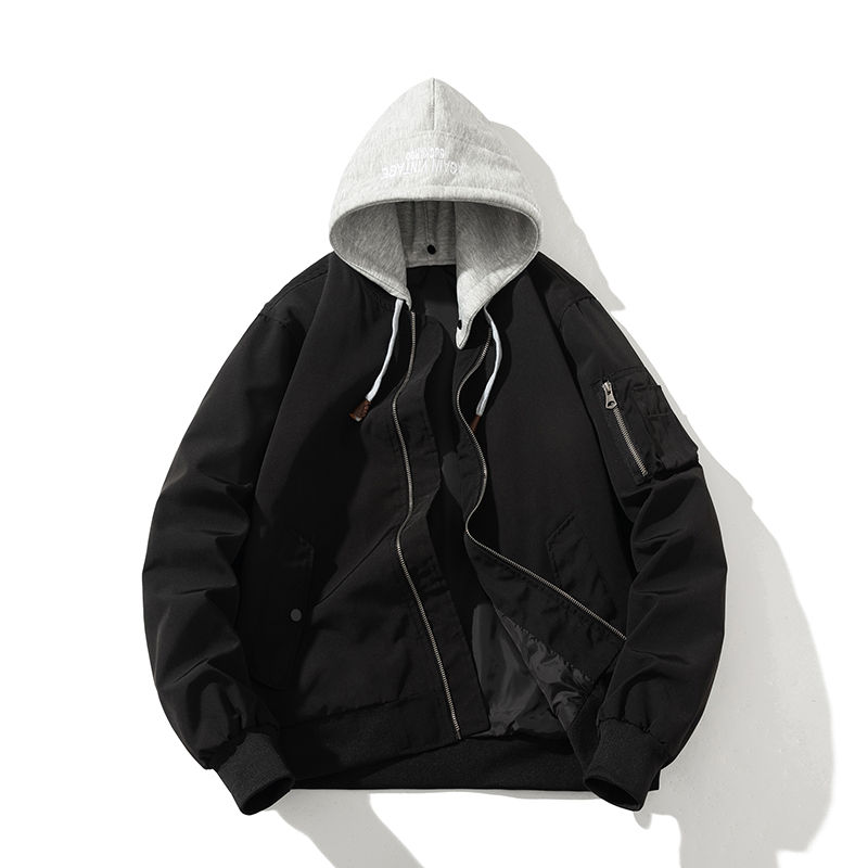 Thumbnail: New Men Women Bomber Jacket Fashion Autumn Winter Pilot Jacket Custom Logo Soli
