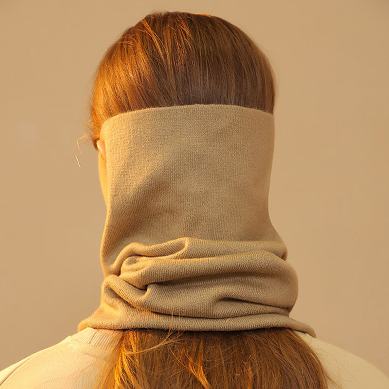 थंबनेल: 4 In 1 Face Mask Winter Faux Cashmere Scarf Headscarf Ins Fashion Hat