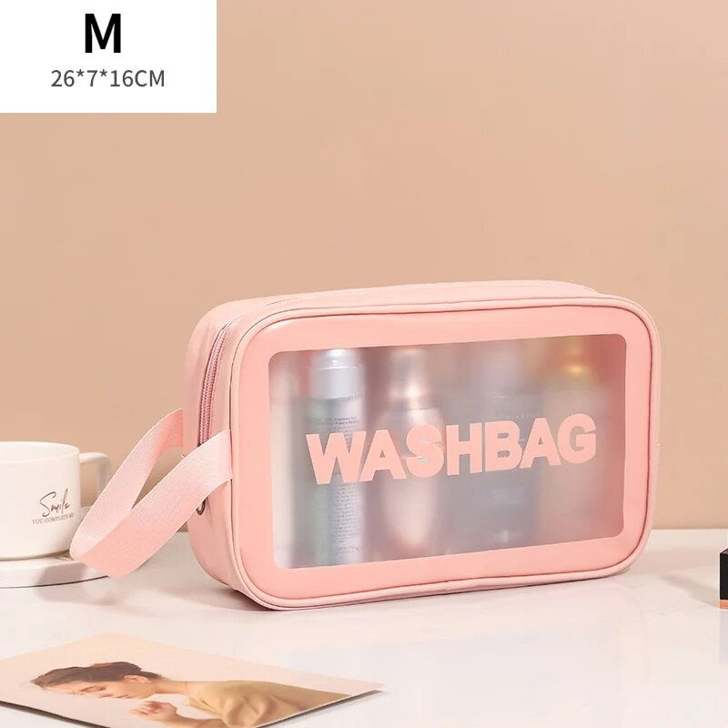 Thumbnail: Portable Travel Clear Storage Bag Organizer Bags Waterproof Washbag Transparent