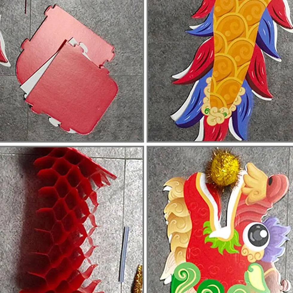 Thumbnail: 50cm/1.0m Chinese Dragon Lantern Garland Hanging Ornaments Lunar New Year Sprin
