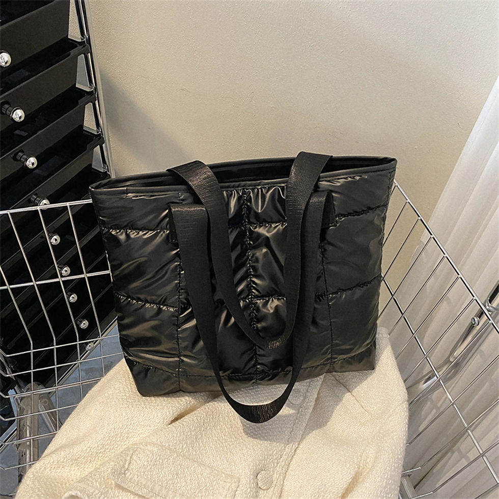 Thumbnail: Fashion Ladies Tote Handbags Large Capacity Cotton Padded Shopping Bag Rhombus 