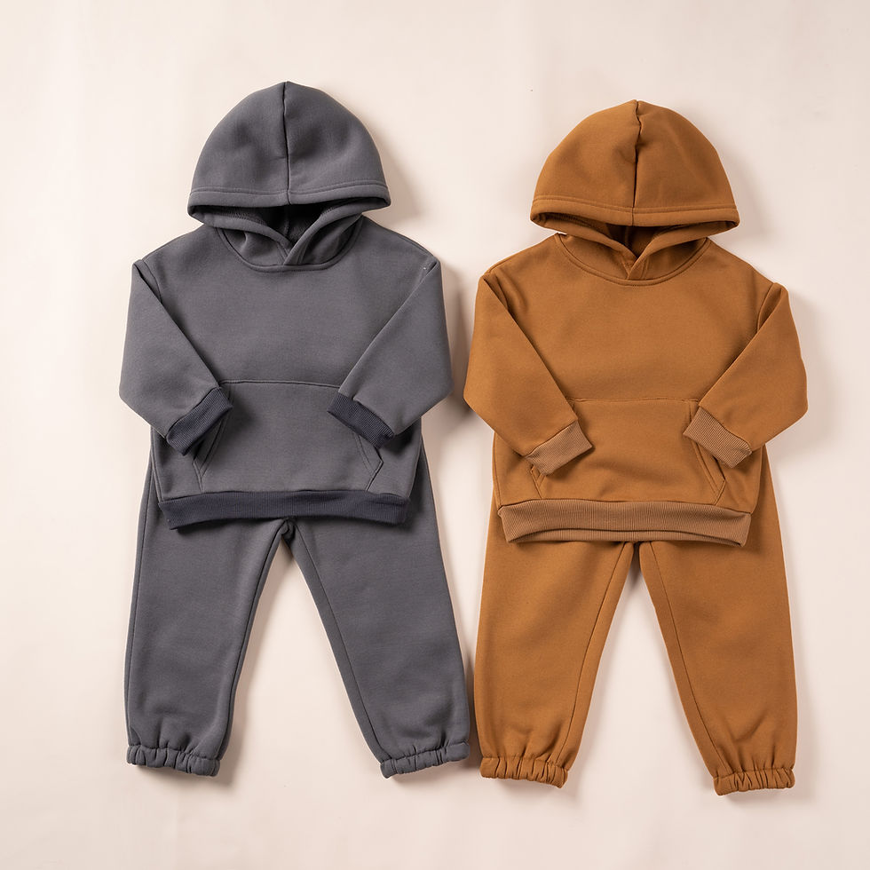 Thumbnail: 2023 Winter Children Hooded Tracksuits Suits 0-6Y Toddler Boys Girls Clothing S