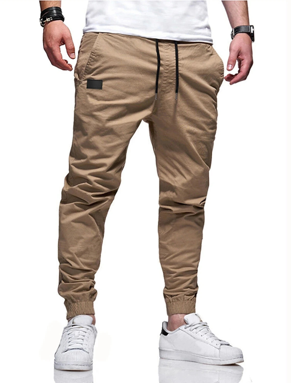 2023 New Men's Fashion Hip Hop Pants Four Seasons Pure Cotton Casual Sports Pan