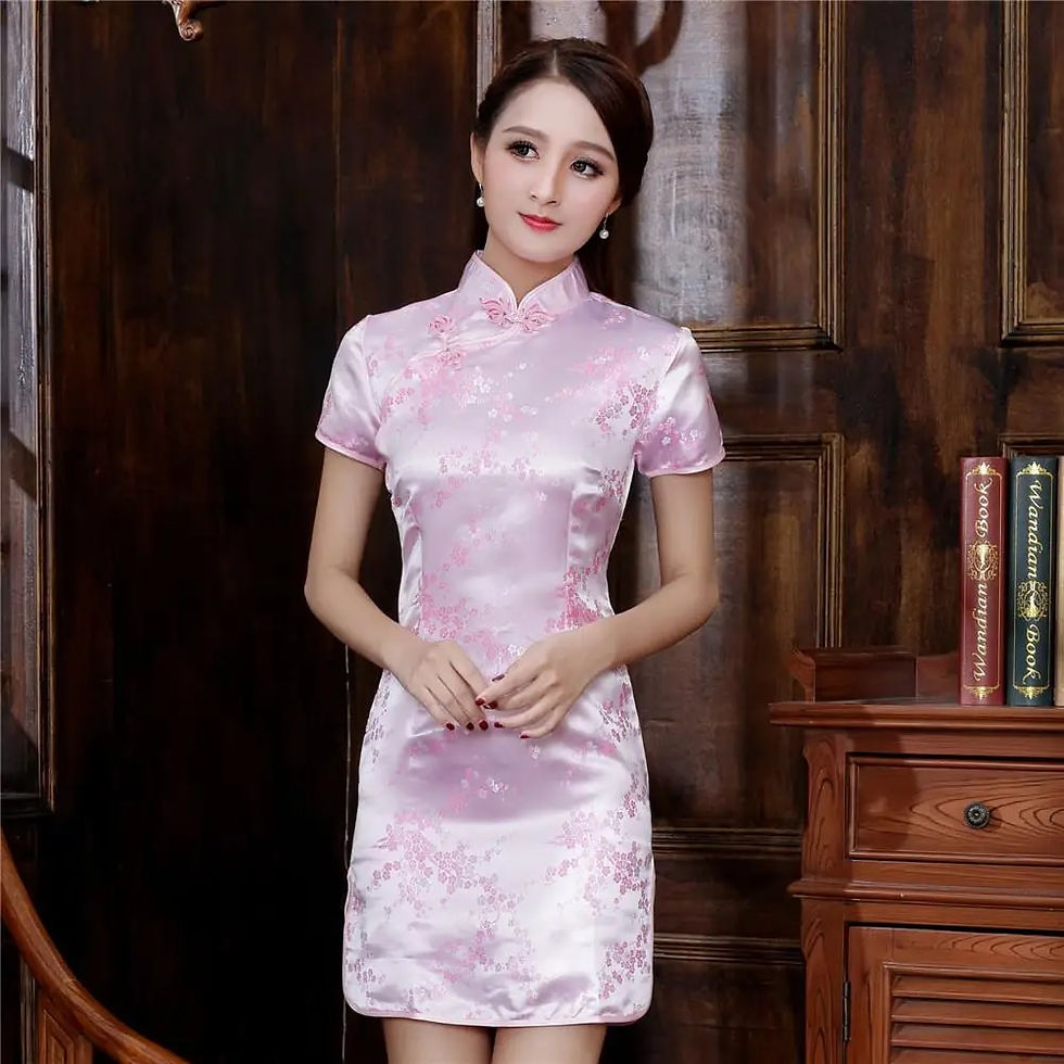 Thumbnail: Plus Size 3XL 4XL 5XL 6XL Chinese Qipao Classic Women Satin Cheongsam Oriental 