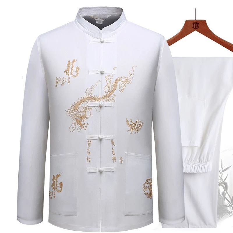 Miniaturebillede: Chinese Traditional Tang  Clothing Top Mandarin Collar Kung Fu Wing Chun Garmen