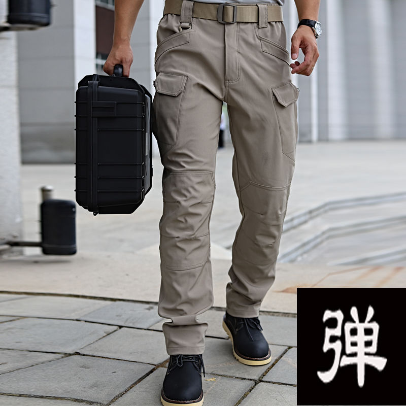 Thumbnail: Men's Spring Autumn Tactical Cargo Elastic Pants Combat Trekking Hiking Camping