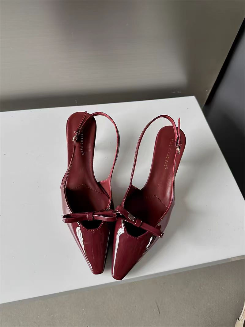 Thumbnail: 2024 Luxury Designer Summer Women Sandals Fashion Elegant Pointed Toe Singbacks