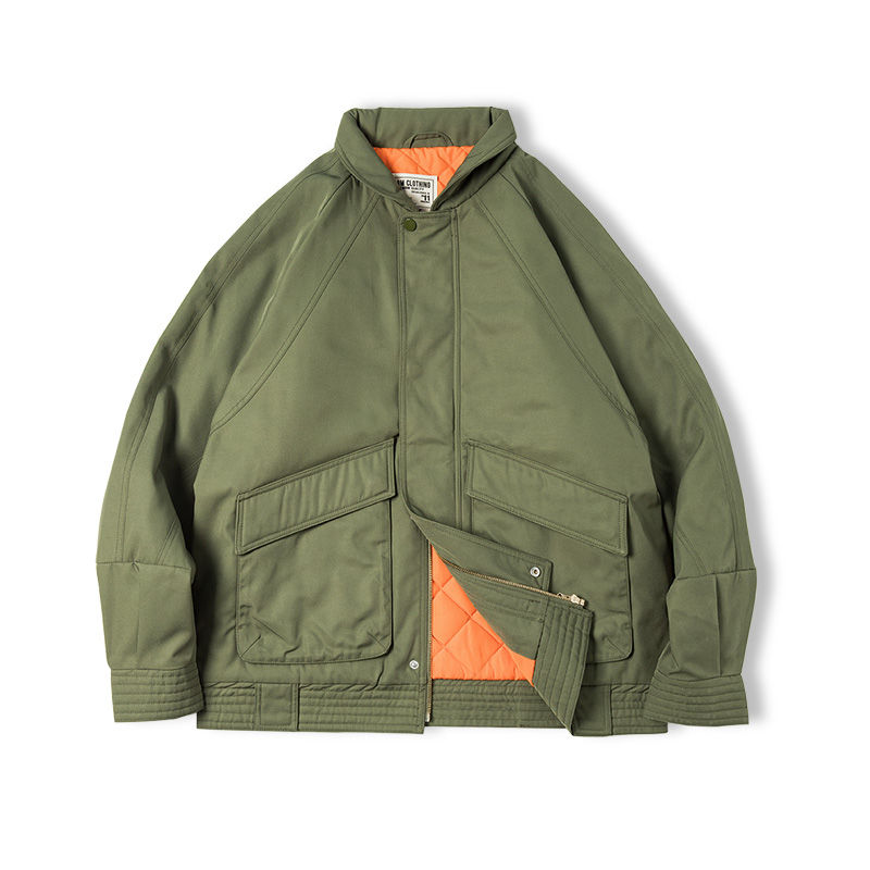 Thumbnail: Maden Japanese Vintage Pilot Jackets Thickened Warm Cotton Pocket Coats Men's A