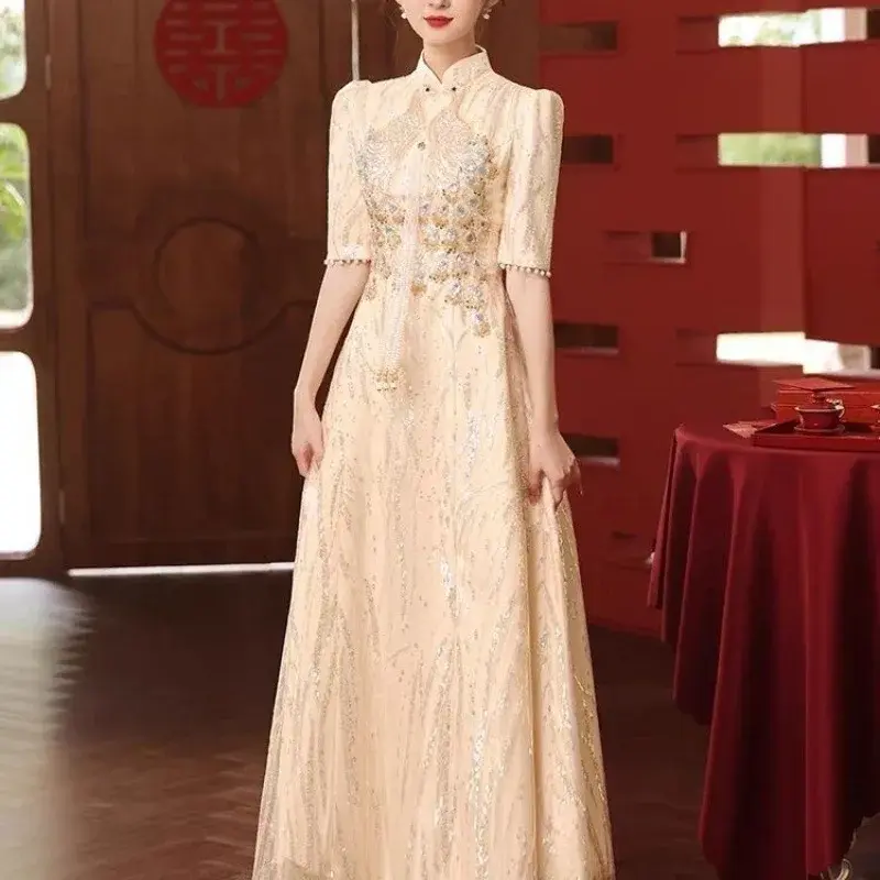 Thumbnail: National Style New Chinese Style Cheongsam Women's Young Style High-end Tempera