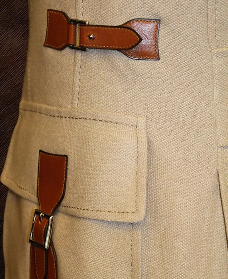 Thumbnail: Men's Jacket Lapel Pocket Design Buckle Three-button Suit Jacket Outdoor High-q