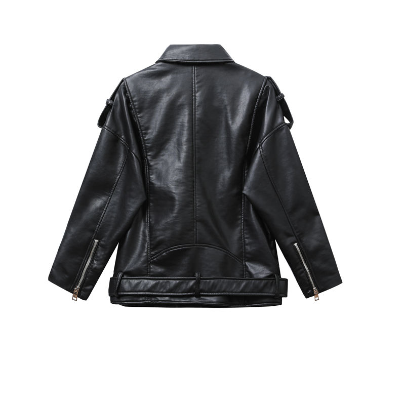 الصورة المصغرة: ZVRI 2023 new women's motorcycle leather PU imitation leather loose Osaka jacke